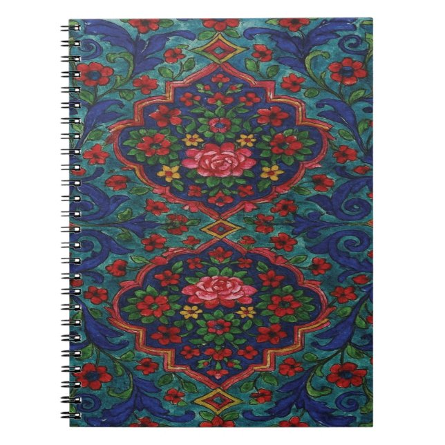 Persian Carpet Pattern Notebook – Elegant Traditio (Front)