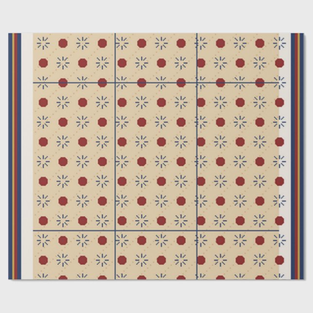 Persian Carpet Pattern  Wrapping Paper (Flat)
