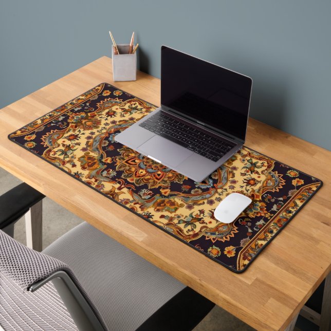 Persian Carpet Traditional Colours Desk Mat (Office 2)