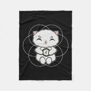 Persian Cat Anime Kitten Dyslexia Awareness Fleece Blanket