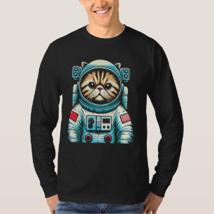 Persian Cat Astronaut Space Suit T-Shirt