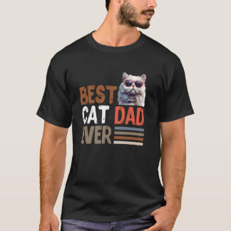 Persian Cat BEST CAT DAD EVER Vintage Cool Men T-Shirt