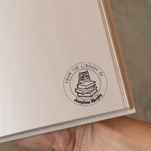 Persian Cat, Book From the Library Of  Rubber Stamp