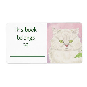 Persian Cat book label