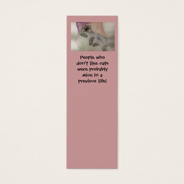 Persian Cat Bookmark orTag (Front)