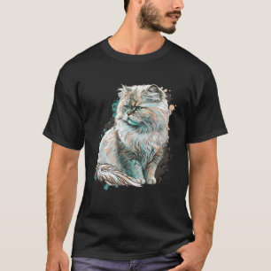 Persian Cat Breed Cute Colorful Mom Lady T-Shirt
