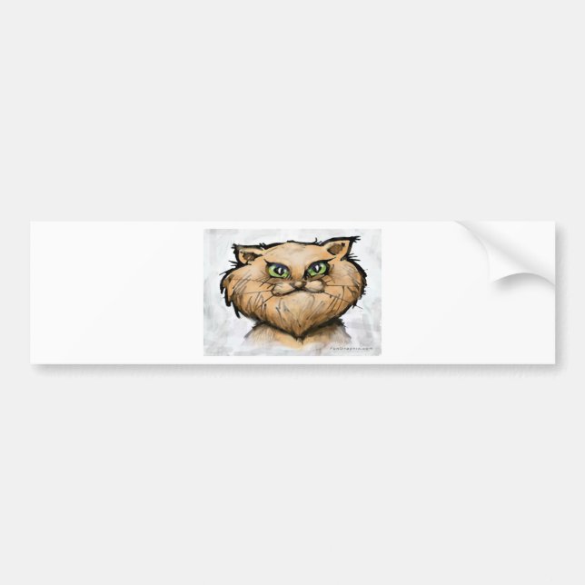 Persian Cat Bumper Sticker (Front)