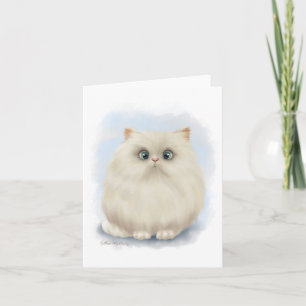 Persian Cat Cartoon Card