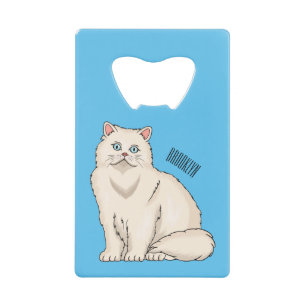 Persian cat cartoon illustration 