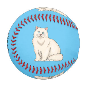 Persian cat cartoon illustration baseball