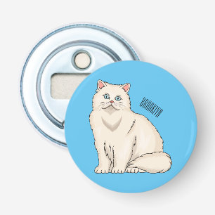 Persian cat cartoon illustration  bottle opener