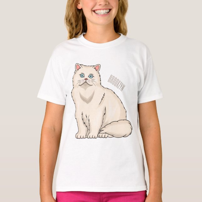 Persian cat cartoon illustration  T-Shirt (Front)