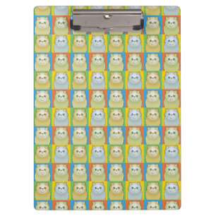 Persian Cat Cartoon Pop-Art Clipboard