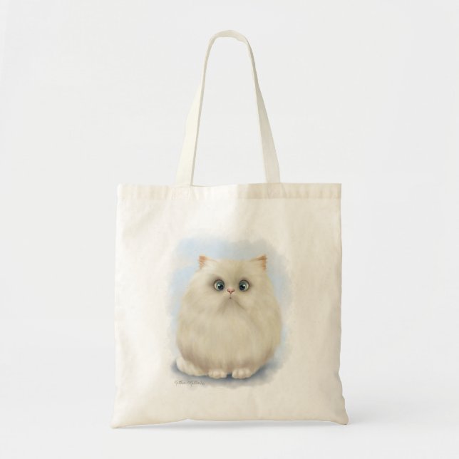 Persian Cat Cartoon Tote Bag (Front)