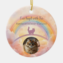 Persian Cat Ceramic Pet Memorial Ornament