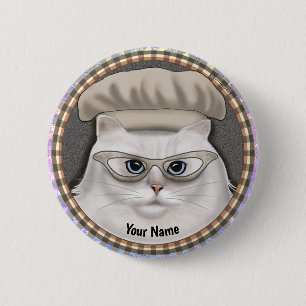 Persian Cat Chef pin