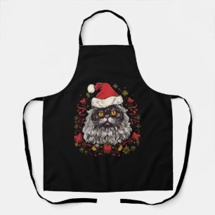 Persian Cat Christmas   Apron