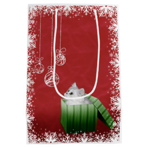 Persian cat Christmas Medium Gift Bag