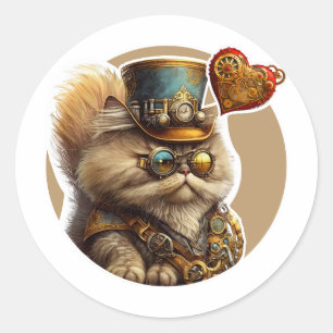 Persian Cat Classic Round Sticker