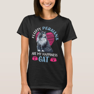 Persian Cat FLUFFY PERSIANS ARE MY HAPPINESS Vinta T-Shirt