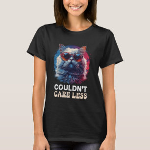 Persian Cat Funny COULDN'T CARE LESS Cool Vintage T-Shirt
