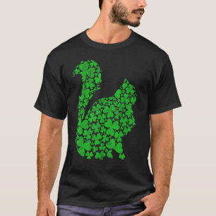 Persian Cat Funny Shamrock Persian Cat St Patrick T-Shirt