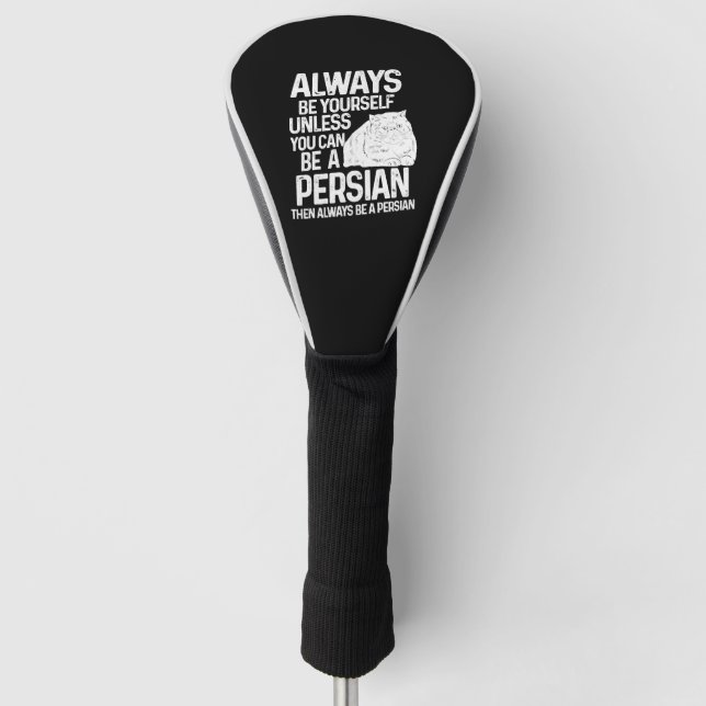 Persian Cat gift Golf Head Cover (Front)