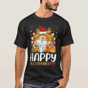 Persian Cat   Halloween Christmas Happy Hallothank T-Shirt