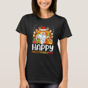 Persian Cat Halloween Christmas Happy Hallothanks T-Shirt