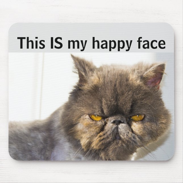 PERSIAN CAT HAPPY FACE Mousepad (Front)