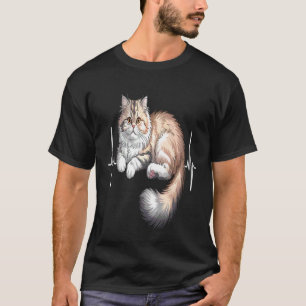 Persian Cat Heartbeat T-Shirt