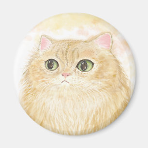 Persian Cat Illustration Magnets