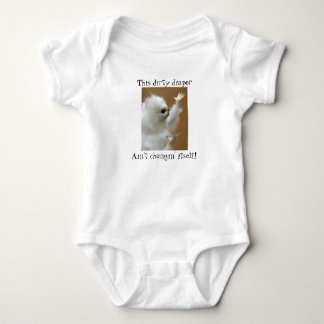 Persian cat meme Dirty Diaper Baby Bodysuit