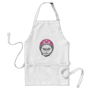 Persian Cat Motorcycle Rider Standard Apron