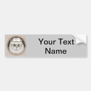 Persian Cat Nurse  Bumper Sticker