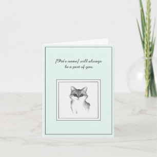 Persian Cat Pet Sympathy Folded Greeting Card