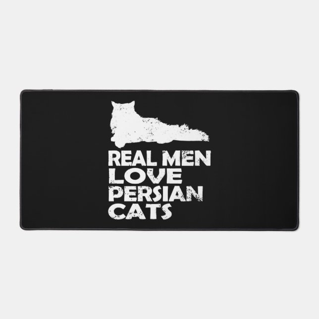 Persian cat - real men love persian cats desk mat (Front)