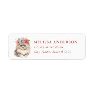 Persian Cat Return Address Labels