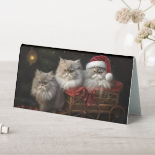 Persian Cat Snowy Sleigh Christmas Decor