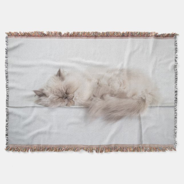 Persian Cat Throw Blanket (Front)
