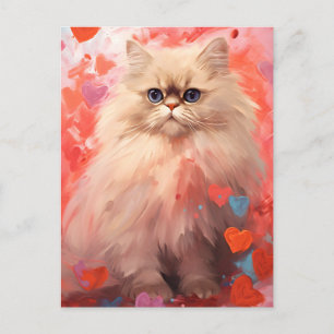 Persian Cat Valentine's day  Postcard
