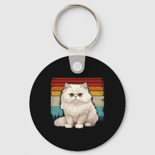 Persian Cat Vintage Distressed Retro Style Cool Pe Key Ring