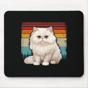 Persian Cat Vintage Distressed Retro Style Cool Pe Mouse Mat