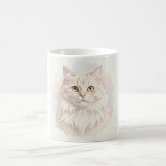 Persian Cat Watercolour Portrait Coffee Mug