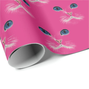 Persian Cat with Blue Eyes  Wrapping Paper