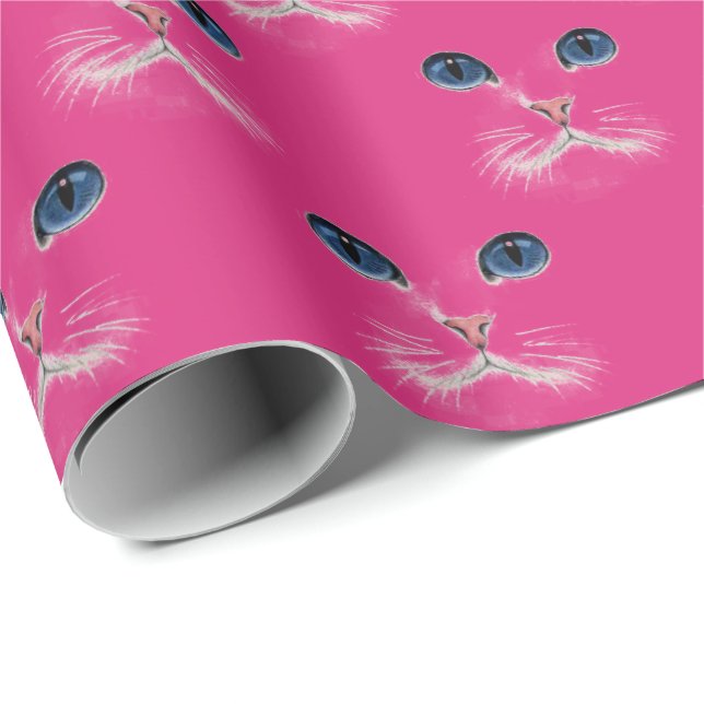 Persian Cat with Blue Eyes  Wrapping Paper (Roll Corner)