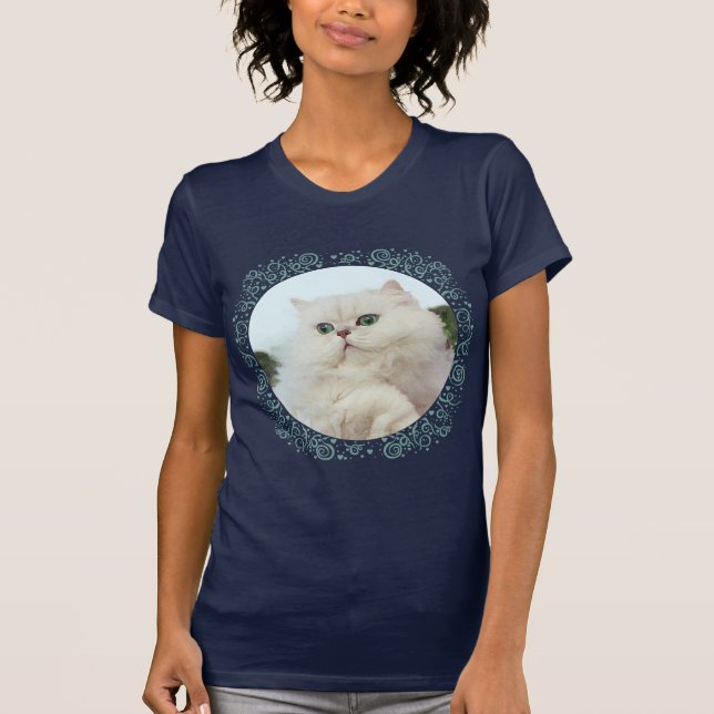 Persian Cat with Jade Eyes T-Shirt (Front)