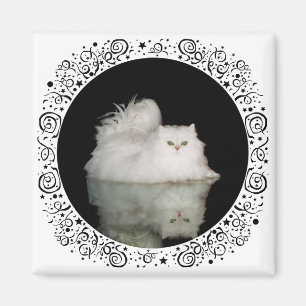 Persian Cat with Jade Green Eyes Magnet
