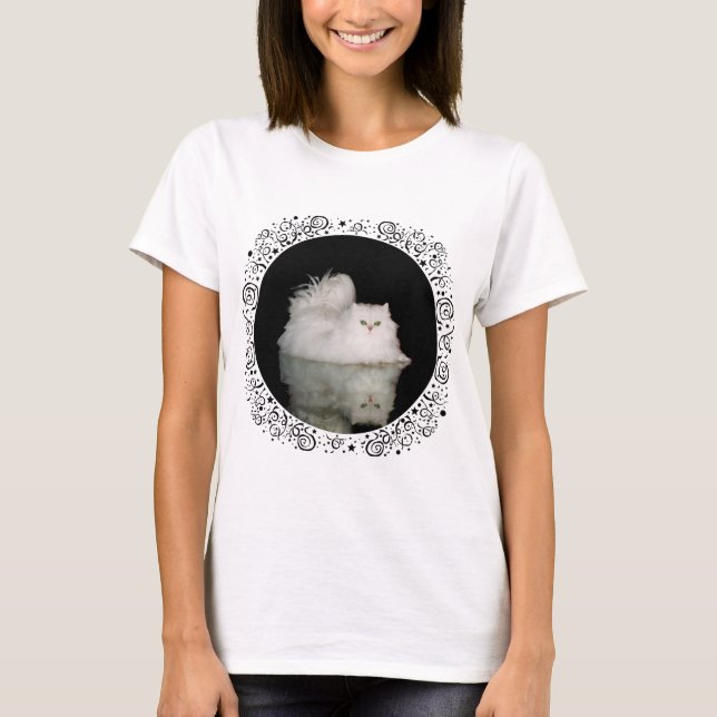Persian Cat with Jade Green Eyes T-Shirt (Front)