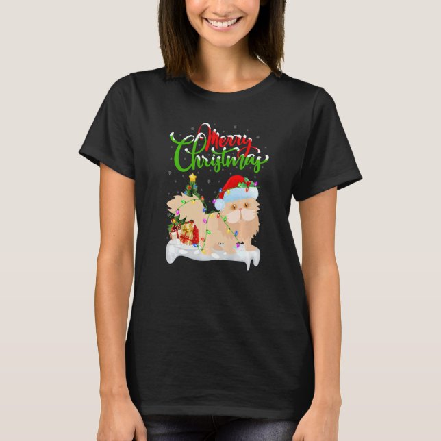Persian Cat  Xmas Decorations Persian Cat Christma T-Shirt (Front)